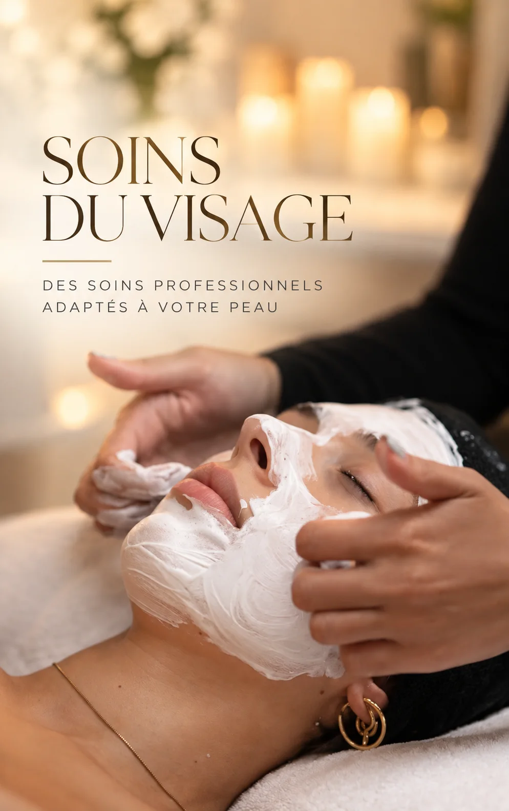Masque appliqué pendant un soin du visage
